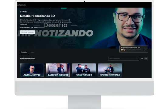 curso desafio hipnotizando 3D do instituto hipnotizando